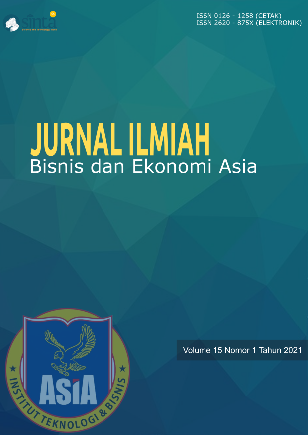 					View Vol. 15 No. 1 (2021): Jurnal Ilmiah Bisnis dan Ekonomi Asia
				